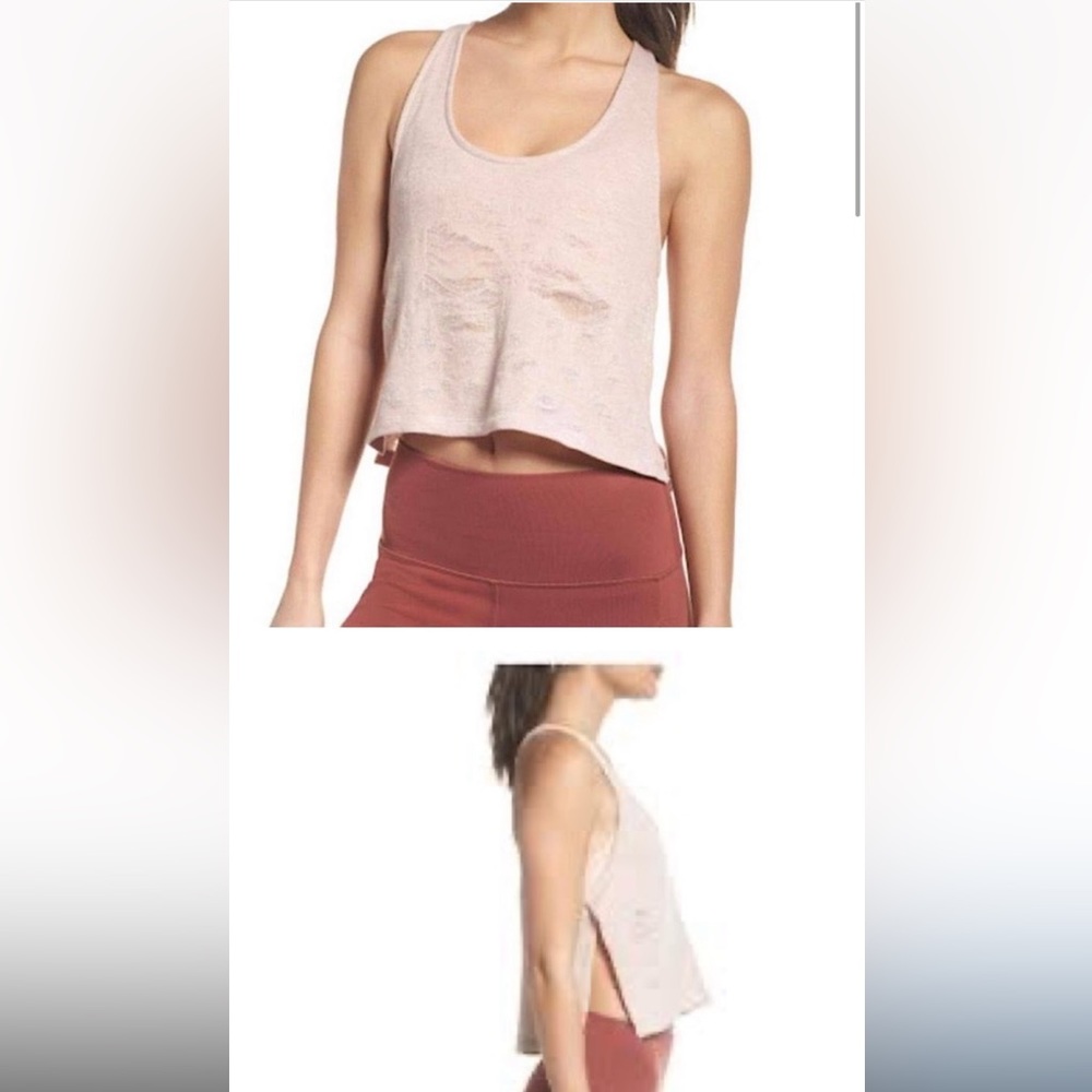 Alo Yoga Step 2 Crop Tank Pink sz S